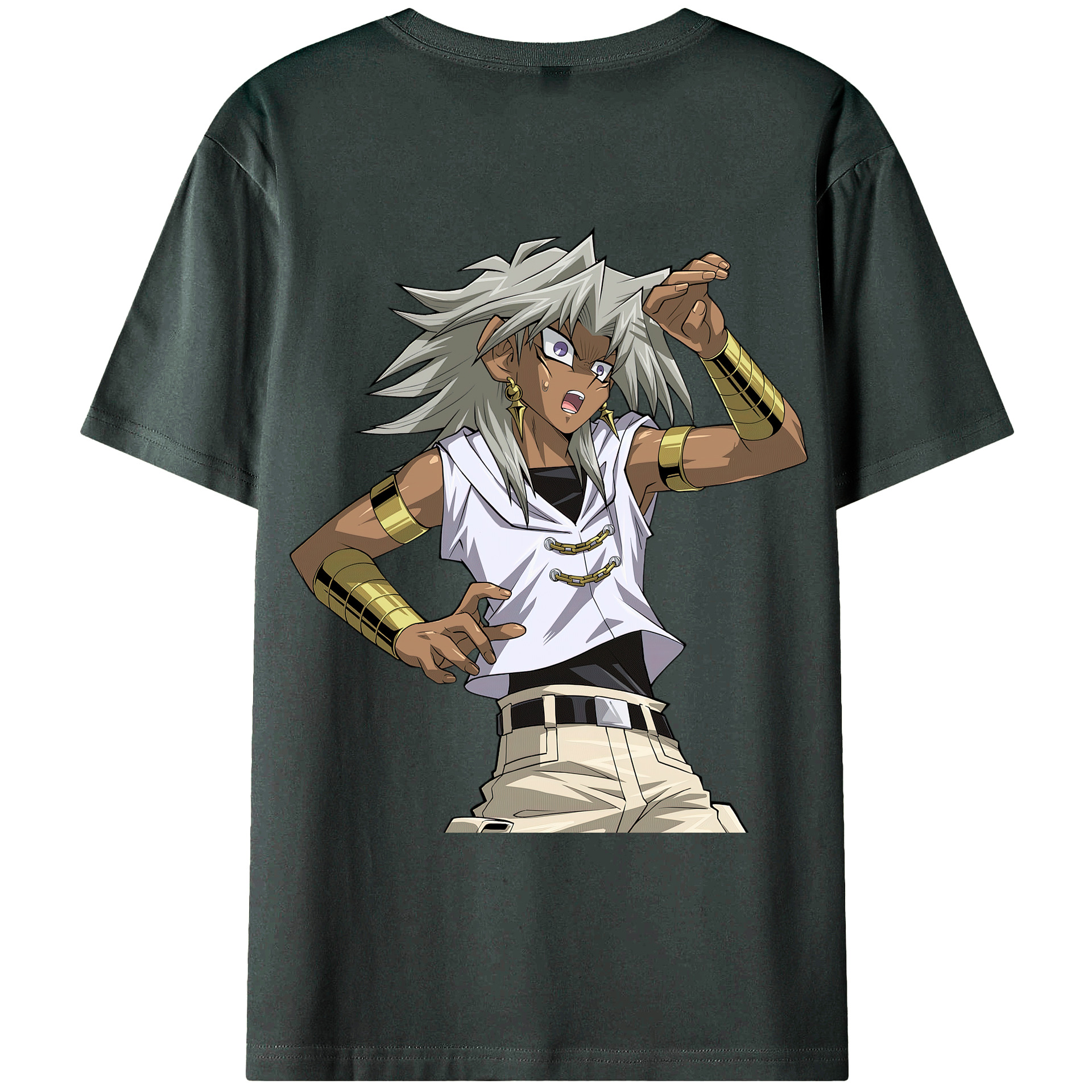 （画像用） 遊☆戯☆王 Yu-Gi-Oh! 綿100％ メンズ半袖Tシャツ（バックプリント） 通気性